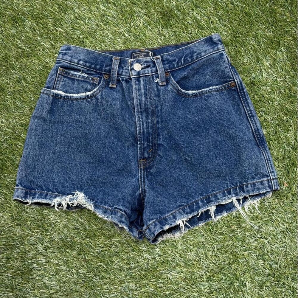 Abercrombie-fitch Women's Blue and Navy Shorts